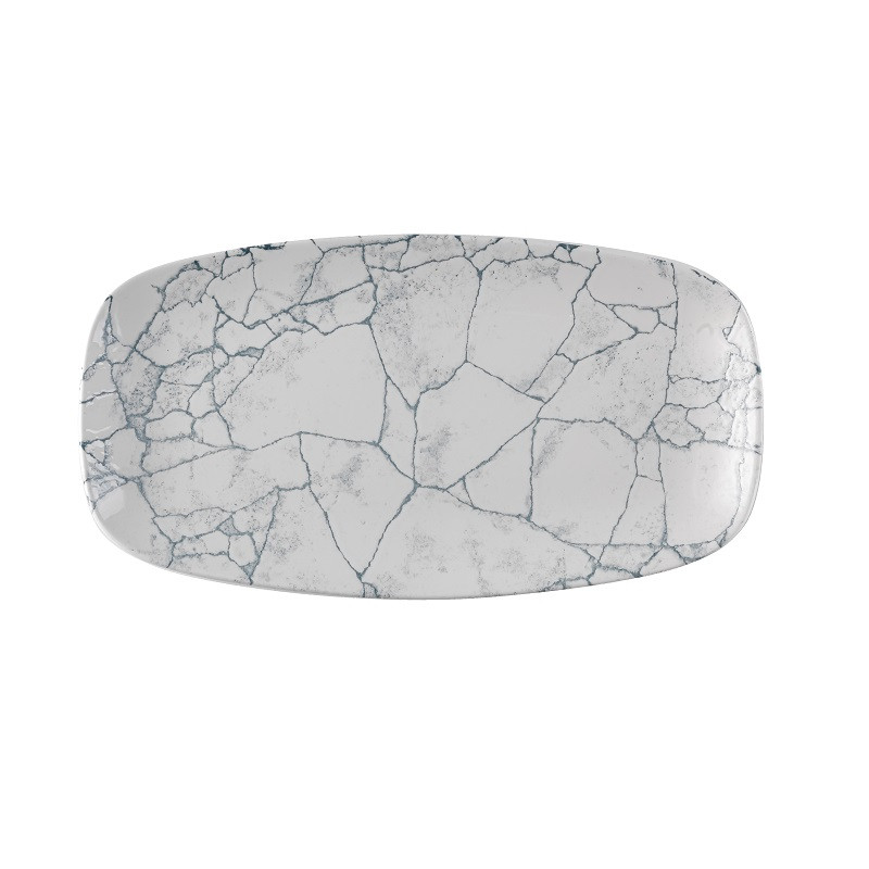 Блюдо прямоугольное CHEFS 35,5х18,9см, без борта, цвет Kintsugi Pearl Grey, Studio Prints KTPGXO141