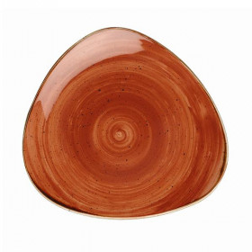 Тарелка мелкая треугольная 31,1см, без борта, Stonecast, цвет Spiced Orange SSOSTR121