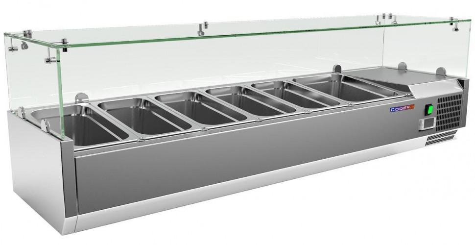 ВИТРИНА ХОЛОДИЛЬНАЯ НАСТОЛЬНАЯ COOLEQ VRX 1500/380