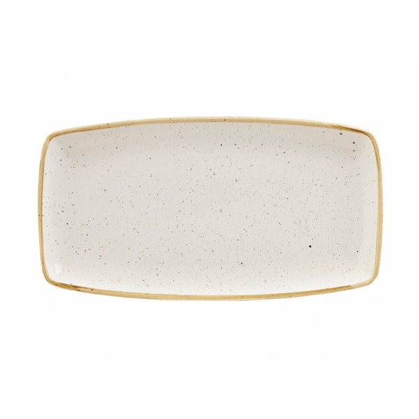 Блюдо сервировочное 35х18,5см, без борта, Stonecast, цвет Barley White SWHSOP141