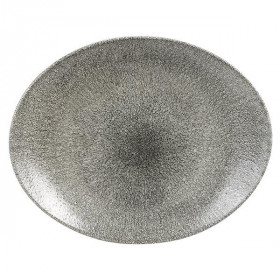 Блюдо овальное 27х22,9см, без борта, цвет Raku Quartz Black, Studio Prints RKBQOP581
