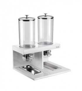 Станция буфетная для мюсли двойная d18 cm. lt. 8x2 BUFFET белая 511B9819