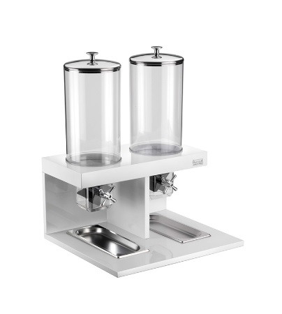 Станция буфетная для мюсли двойная d18 cm. lt. 8x2 BUFFET белая 511B9819