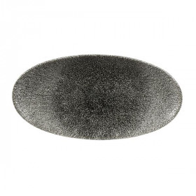 Блюдо овальное CHEFS 29,9х15см, без борта, цвет Raku Quartz Black, Studio Prints RKBQOV301