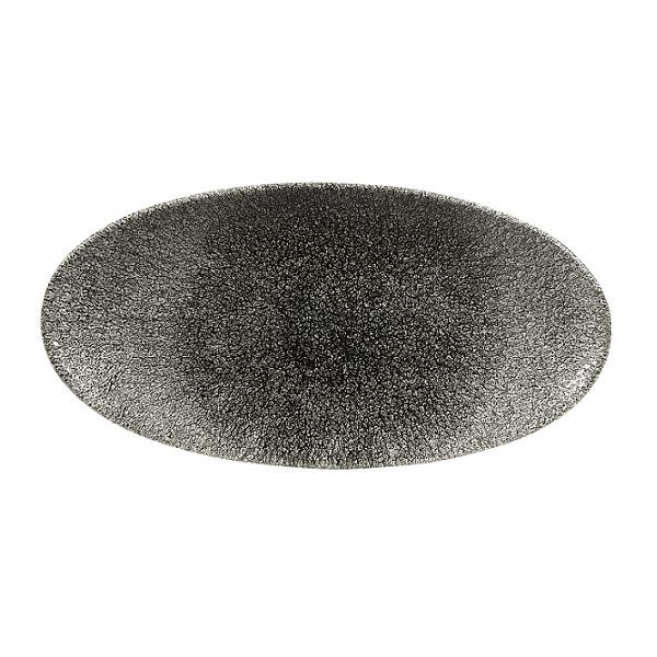Блюдо овальное CHEFS 29,9х15см, без борта, цвет Raku Quartz Black, Studio Prints RKBQOV301