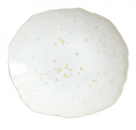Тарелка мелкая 29,5х26,5см, керамика, цвет NACRE, Plume 963036
