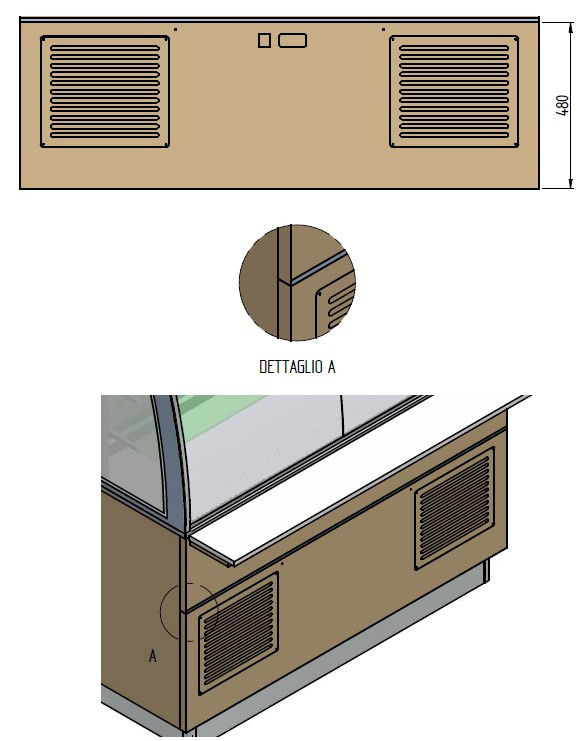 ПАНЕЛЬ ПЕРЕДНЯЯ НИЖНЯЯ ENOFRIGO METAL FRONTAL PANEL PRV.101-22 МЕТАЛЛИЧЕСКАЯ СПЕЦ.