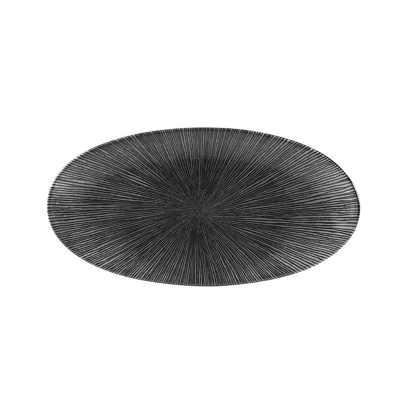 Блюдо овальное CHEFS 29,9х15см, без борта, цвет Agano Black, Studio Prints AGBLOV301