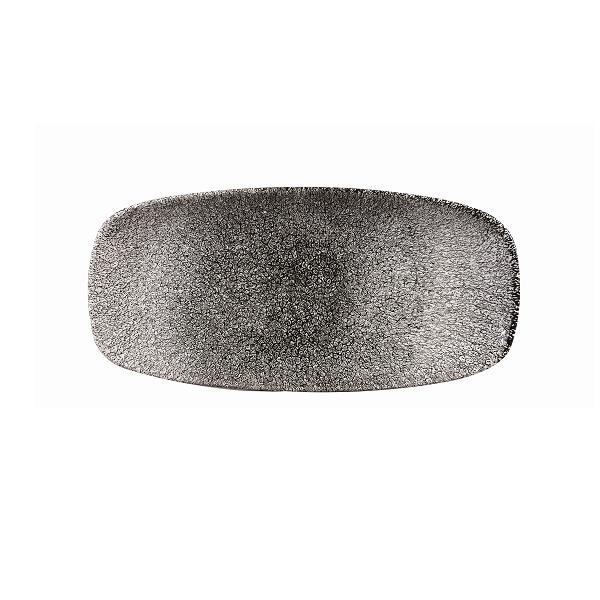 Блюдо прямоугольное 20х12,1см, без борта, цвет Raku Quartz Black, Studio Prints RKBQXO71
