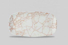 Блюдо прямоугольное CHEFS 29,8х15,3см, без борта, цвет Kintsugi Coral, KTAMXO111