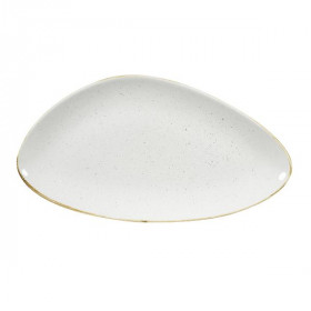 Блюдо треугольное CHEFS 35,5х18,8см, без борта, Stonecast, цвет Barley White SWHSTC351