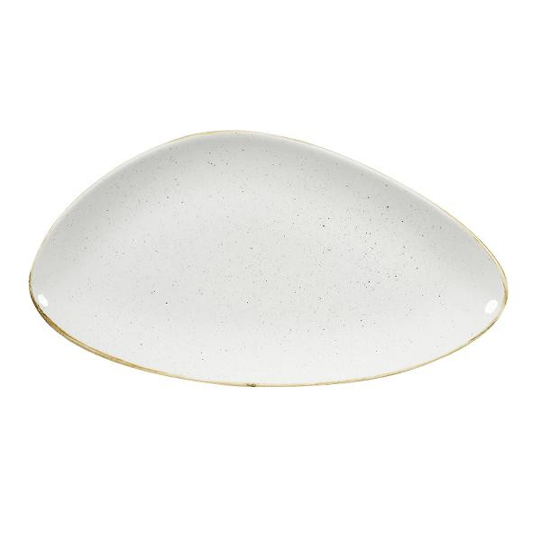 Блюдо треугольное CHEFS 35,5х18,8см, без борта, Stonecast, цвет Barley White SWHSTC351