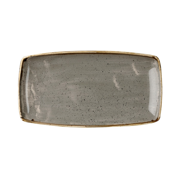 Блюдо сервировочное 35х18,5см, без борта, Stonecast, цвет Peppercorn Grey SPGSOP141