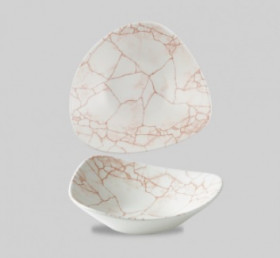 Салатник треугольный 0,37л d18,5см, без борта, цвет Kintsugi Coral, KTAMTRB71
