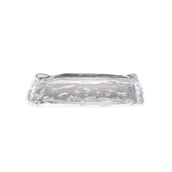 Блюдо стеклянное «Лед» прозрачное 25х11см h2см, Frost XGLAS-260