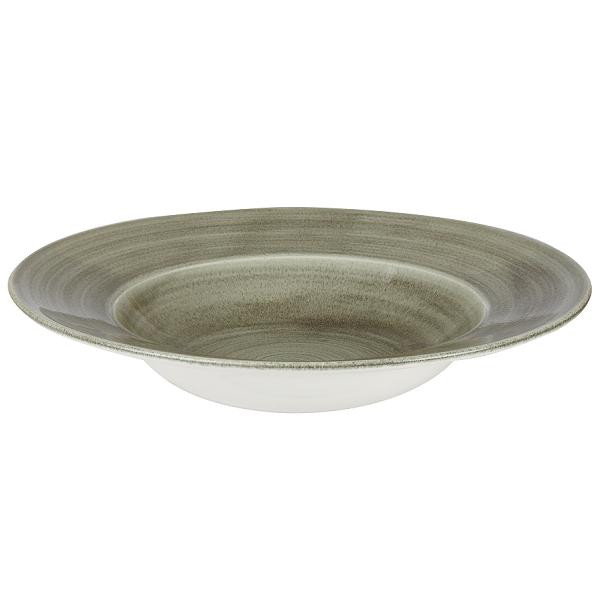 Тарелка для пасты 28см 0,47л, с широким бортом, Stonecast Patina, цвет Burnished Green PABGVWBL1
