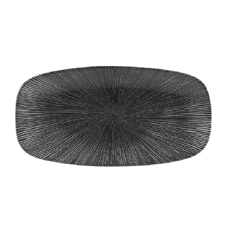 Блюдо прямоугольное CHEFS 35,5х18,9см, без борта, цвет Agano Black, Studio Prints AGBLXO141