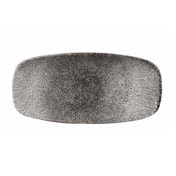 Блюдо прямоугольное CHEFS 26,9х12,7см, без борта, цвет Raku Quartz Black, Studio Prints RKBQXO101