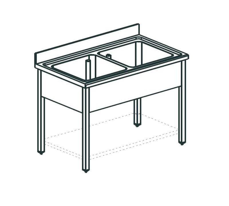 ВАННА МОЕЧНАЯ APACH CHEF LINE L2S166-54