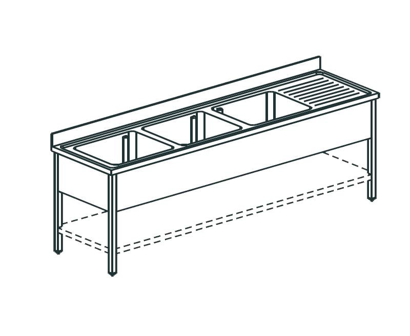 ВАННА МОЕЧНАЯ APACH CHEF LINE L3S227-65RW