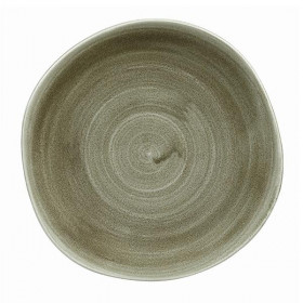 Тарелка мелкая "Волна" 28,6см, без борта, Stonecast Patina, цвет Burnished Green PABGOG111