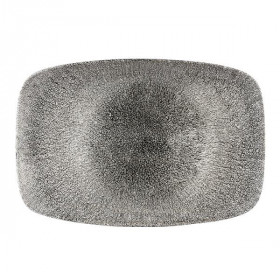 Блюдо прямоугольное CHEFS 35,5х24,5см, без борта, цвет Raku Quartz Black, Studio Prints RKBQXP141