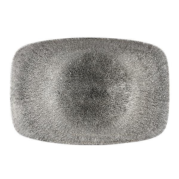 Блюдо прямоугольное CHEFS 35,5х24,5см, без борта, цвет Raku Quartz Black, Studio Prints RKBQXP141