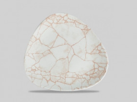 Тарелка мелкая треугольная 22,9см, без борта, цвет Kintsugi Coral, KTAMTR9 1