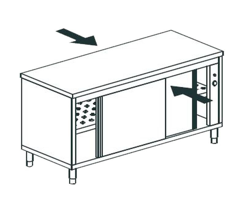 СТОЛ ТЕПЛОВОЙ СКВОЗНОЙ APACH CHEF LINE LHC621SH2PT