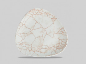 Тарелка мелкая треугольная 26,5см, без борта, цвет Kintsugi Coral, KTAMTR101