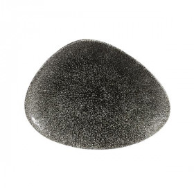 Блюдо треугольное CHEFS 20х15см, без борта, цвет Raku Quartz Black, Studio Prints RKBQTC201