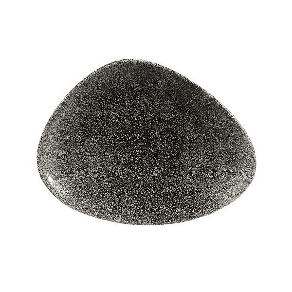 Блюдо треугольное CHEFS 20х15см, без борта, цвет Raku Quartz Black, Studio Prints RKBQTC201