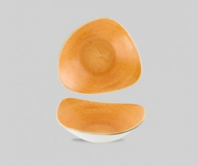 Салатник треугольный 0,60л d23,5см, без борта, Stonecast, цвет Tangerine STGSTRB91