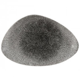 Блюдо треугольное CHEFS 30х20см, без борта, цвет Raku Quartz Black, Studio Prints RKBQTC301