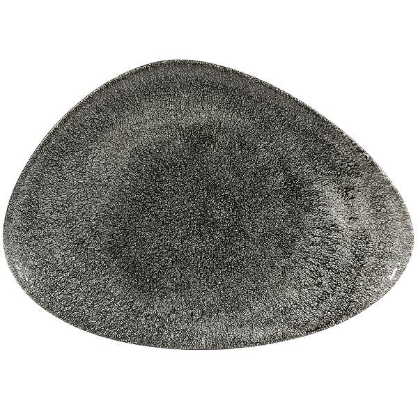 Блюдо треугольное CHEFS 35,6х25см, без борта, цвет Raku Quartz Black, Studio Prints RKBQTC361