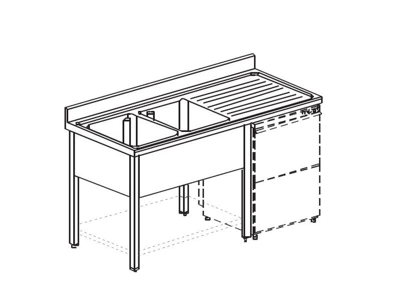 ВАННА МОЕЧНАЯ APACH CHEF LINE L2S167-45RWD