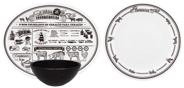 Набор посуды 6 предметов для барбекю BAZAR CHURRASCO SET TAPIOCA Oxford 041815, AH41-6786