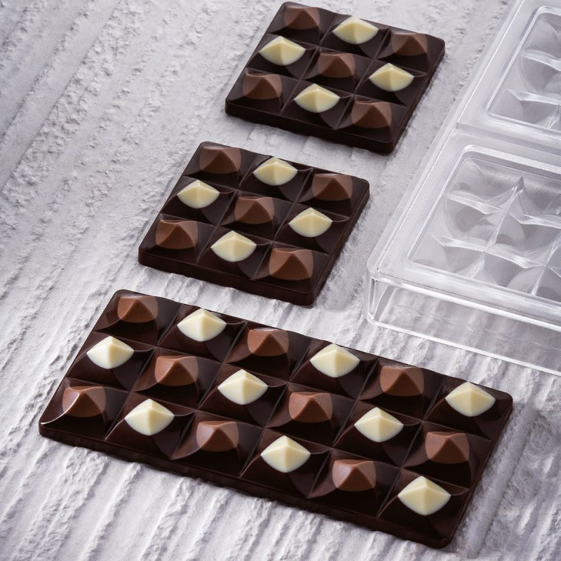 Форма д/шок. "Chocolate Bar Moulin Mini" 70х70мм h14мм, 50гр, 6 ячеtк, п/к PC5014FR