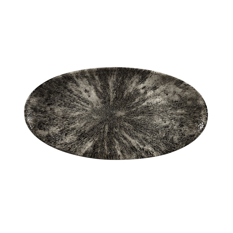 Блюдо овальное CHEFS 34,7х17,3см, без борта, цвет Stone Quartz Black, Studio Prints STQBOV351