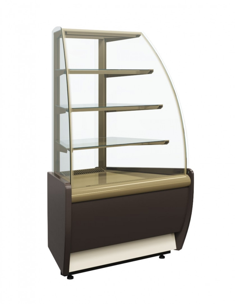 ВИТРИНА КОНДИТЕРСКАЯ ВХСВ-У1Д CARBOMA 0012-0109 (К70 VM-3 LIGHT) КОРИЧ.-ЗОЛОТОЙ